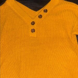 Maurices Yellow Ribbed Knit Cardigan Sweater